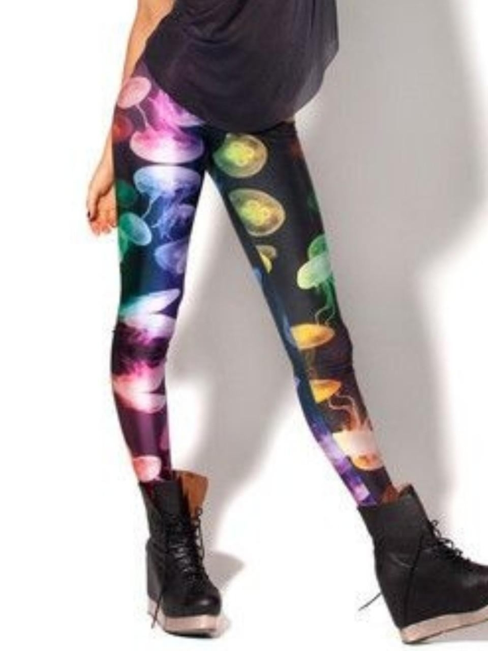Black Milk Rainbow Jellyfish Grails Leggings XS NWOT
